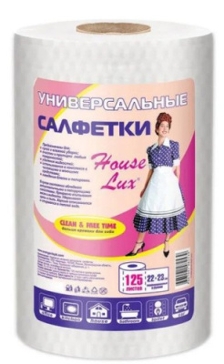HOUSE LUXE салфетка универсальная №125 рулон 28*20см 82539
